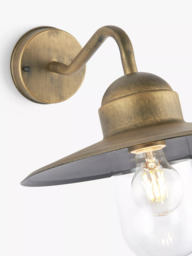 John Lewis Hayle Outdoor Wall Light, Gold - thumbnail 4