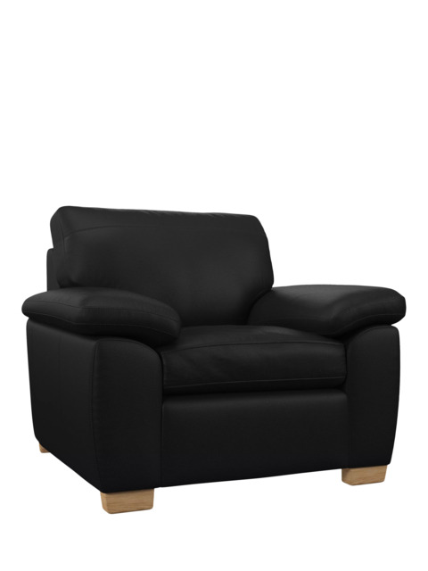 John Lewis Camden Leather Armchair, Light Leg - image 1