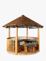 Breeze House Savannah Signature Cedar Shingle Roof Circular Gazebo, FSC-Certified (Scandinavian Redwood) - thumbnail 3