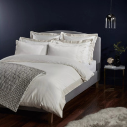 John Lewis Soft and Silky Treviso Cotton Duvet Covers and Pillowcases, Cream - thumbnail 2