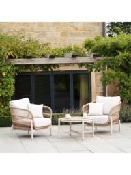 Pacific Martic 2-Seater Round Garden Bistro Coffee Table & Chairs Set, Natural - thumbnail 2