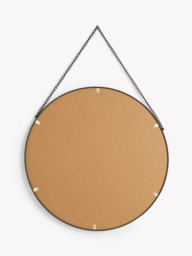 John Lewis Round Metal Frame Chain Hanging Mirror, 50cm - thumbnail 3