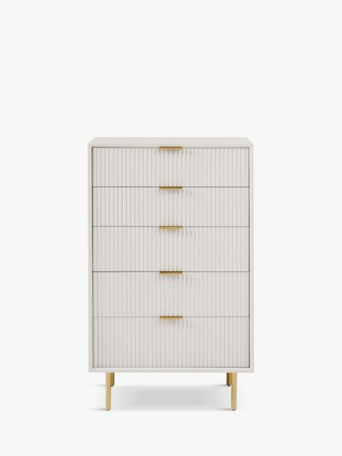 West Elm Quinn 5 Drawer Chest, Haze/Antique Brass - image 1
