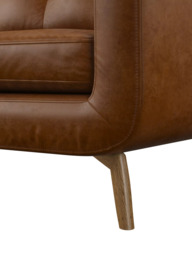 John Lewis Barbican LHF Chaise Leather Sofa, Light Leg - thumbnail 6