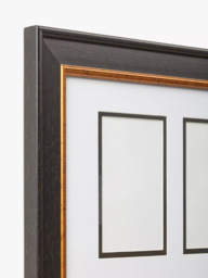 "John Lewis Multi-aperture Photo Frame, 6 Photo, 4 x 6"" (10 x 15cm), Black/Gold" - thumbnail 2