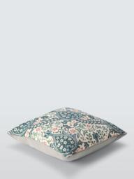 Morris & Co. Persian Tulip Cushion, Teal - thumbnail 3