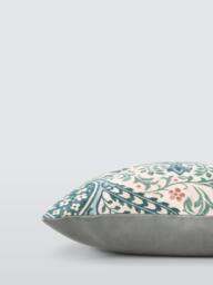 Morris & Co. Persian Tulip Cushion, Teal - thumbnail 4