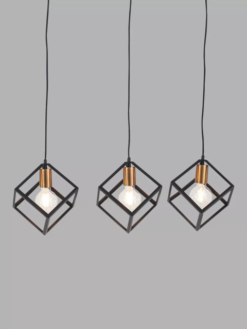 Pacific Alessio 3 Pendant Ceiling Light, Black - image 1