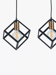 Pacific Alessio 3 Pendant Ceiling Light, Black - thumbnail 4