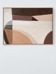 John Lewis 'Autumn Shapes' Abstract Framed Canvas Print, 80 x 60cm, Brown - thumbnail 2
