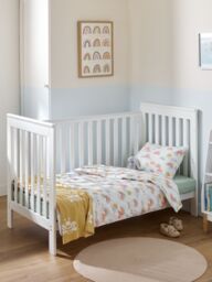 John Lewis Oh My Darling Rainbow Print Toddler Pure Cotton Duvet Cover and Pillowcase Set, Cotbed (120 x 140cm) - thumbnail 1