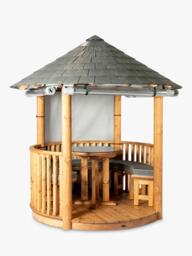 Breeze House Oasis Signature Slate Effect Tile Roof Circular Gazebo, FSC-Certified (Scandinavian Redwood)