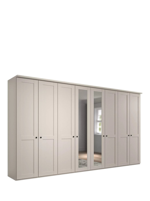 John Lewis Marlow 400cm Mirrored Hinged Wardrobe, Champagne - image 1