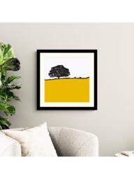 John Lewis Jacky Al-Samarraie 'Avoca - Ireland' Framed Print, 54.5 x 54.5cm, Yellow - thumbnail 2