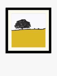 John Lewis Jacky Al-Samarraie 'Avoca - Ireland' Framed Print, 54.5 x 54.5cm, Yellow