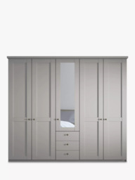 John Lewis Marlow 250cm Hinged Door Wardrobe with Mirror & 3 Drawers - thumbnail 2