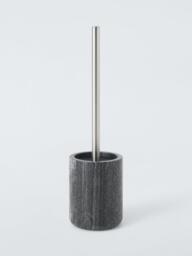 John Lewis Midnight Black Marble Toilet Brush - thumbnail 1