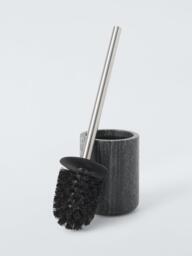 John Lewis Midnight Black Marble Toilet Brush - thumbnail 2