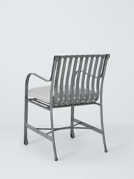John Lewis Ribbon 6-Seater Rectangular Metal Garden Dining Table & Chairs Set, Grey - thumbnail 5