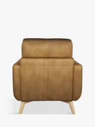 John Lewis Barbican Leather Armchair, Light Leg, Demetra Light Tan - thumbnail 4