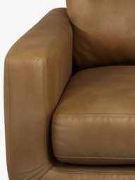 John Lewis Barbican Leather Armchair, Light Leg, Demetra Light Tan - thumbnail 6