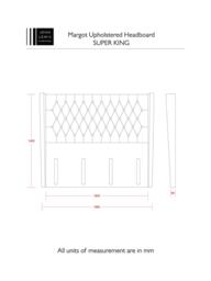 John Lewis Margot Winged Full Depth Upholstered Headboard, Super King Size - thumbnail 4