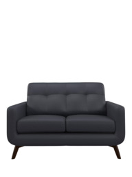 John Lewis Barbican Small 2 Seater Leather Sofa, Dark Leg - thumbnail 5