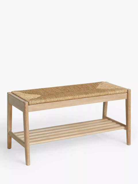 John Lewis Bound Weave Shoe Bench, Natural - image 1