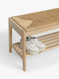 John Lewis Bound Weave Shoe Bench, Natural - thumbnail 3