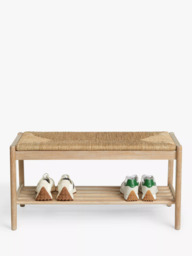 John Lewis Bound Weave Shoe Bench, Natural - thumbnail 2