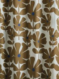 Orla Kiely Wildflower Pair Lined Eyelet Curtain, Coffee - thumbnail 3