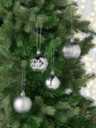 John Lewis Shatterproof Baubles, Box of 30, Silver - thumbnail 2