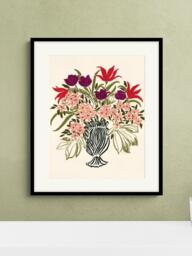 John Lewis La Poire 'Early Summer' Framed Print & Mount, 62 x 52cm, Pink/Multi - thumbnail 2