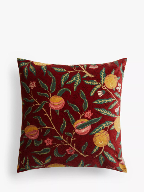 Morris & Co. Velvet Fruit Cushion, Indigo / Slate - image 1