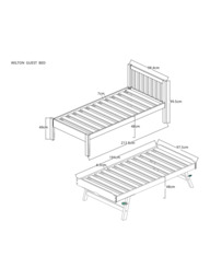 John Lewis Wilton Trundle Guest Bed Frame, Single - thumbnail 6