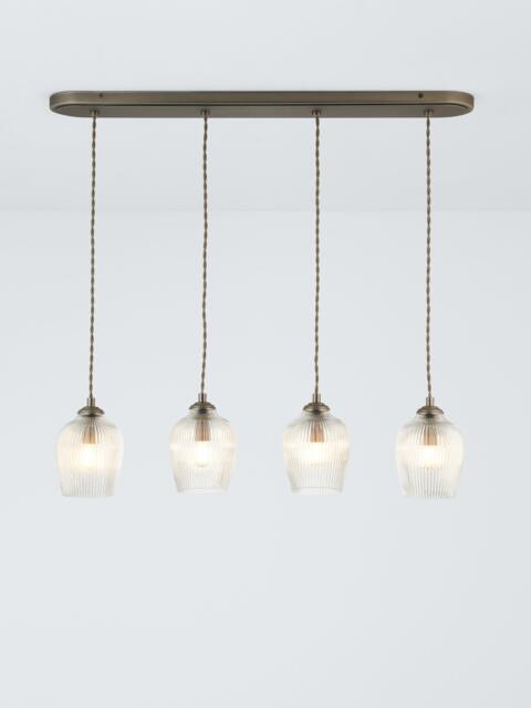 John Lewis Fulbrook 4 Glass Shade Over Diner Ceiling Light, Clear - image 1