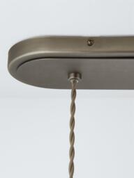 John Lewis Fulbrook 4 Glass Shade Over Diner Ceiling Light, Clear - thumbnail 5