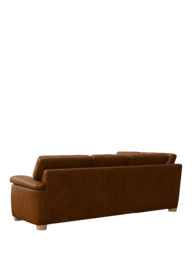 John Lewis Camden LHF Chaise Corner Leather Sofa, Light Leg - thumbnail 4