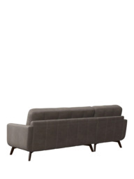 John Lewis Barbican LHF Chaise Leather Sofa, Dark Leg - thumbnail 4