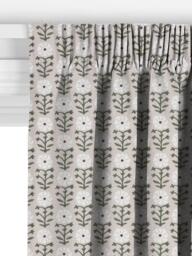 John Lewis Aria Floral Print Made to Measure Curtains or Roman Blind, Natural - thumbnail 3