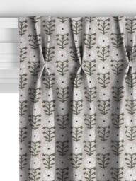 John Lewis Aria Floral Print Made to Measure Curtains or Roman Blind, Natural - thumbnail 5