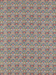 Morris & Co. Little Chintz Made to Measure Curtains or Roman Blind, Indigo/Carmine - thumbnail 1