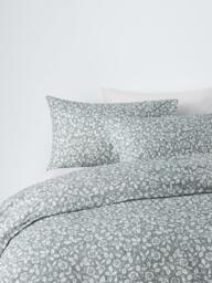 John Lewis Marlow Trailing Cotton Duvet Cover Set, Sage