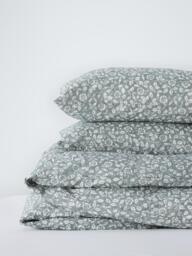John Lewis Marlow Trailing Cotton Duvet Cover Set, Sage - thumbnail 6