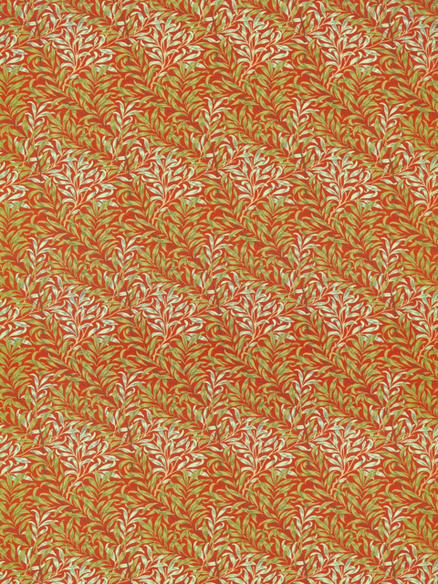 Morris & Co. Willow Boughs Made to Measure Curtains or Roman Blind, Tomato/Olive - image 1