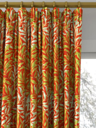 Morris & Co. Willow Boughs Made to Measure Curtains or Roman Blind, Tomato/Olive - thumbnail 2