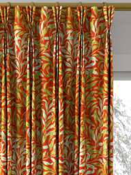 Morris & Co. Willow Boughs Made to Measure Curtains or Roman Blind, Tomato/Olive - thumbnail 6