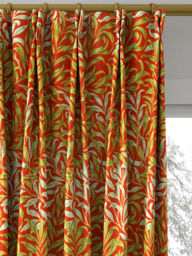 Morris & Co. Willow Boughs Made to Measure Curtains or Roman Blind, Tomato/Olive - thumbnail 4