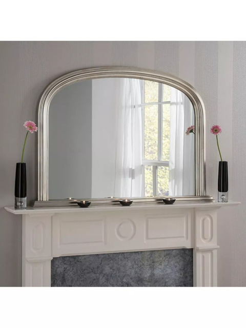 Yearn Ribbed Overmantel Wall Mirror, 77 x 112cm