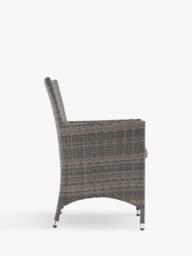 John Lewis Alora Woven Rattan 2-Seater Round Garden Bistro Table & Chairs Set, Grey - thumbnail 5